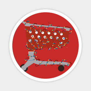 Christmas Cart Bullseye Team Member Magnet